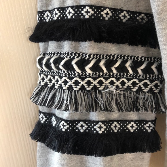 Anthropologie fringed sleeve LS shirt - Picture 5 of 7